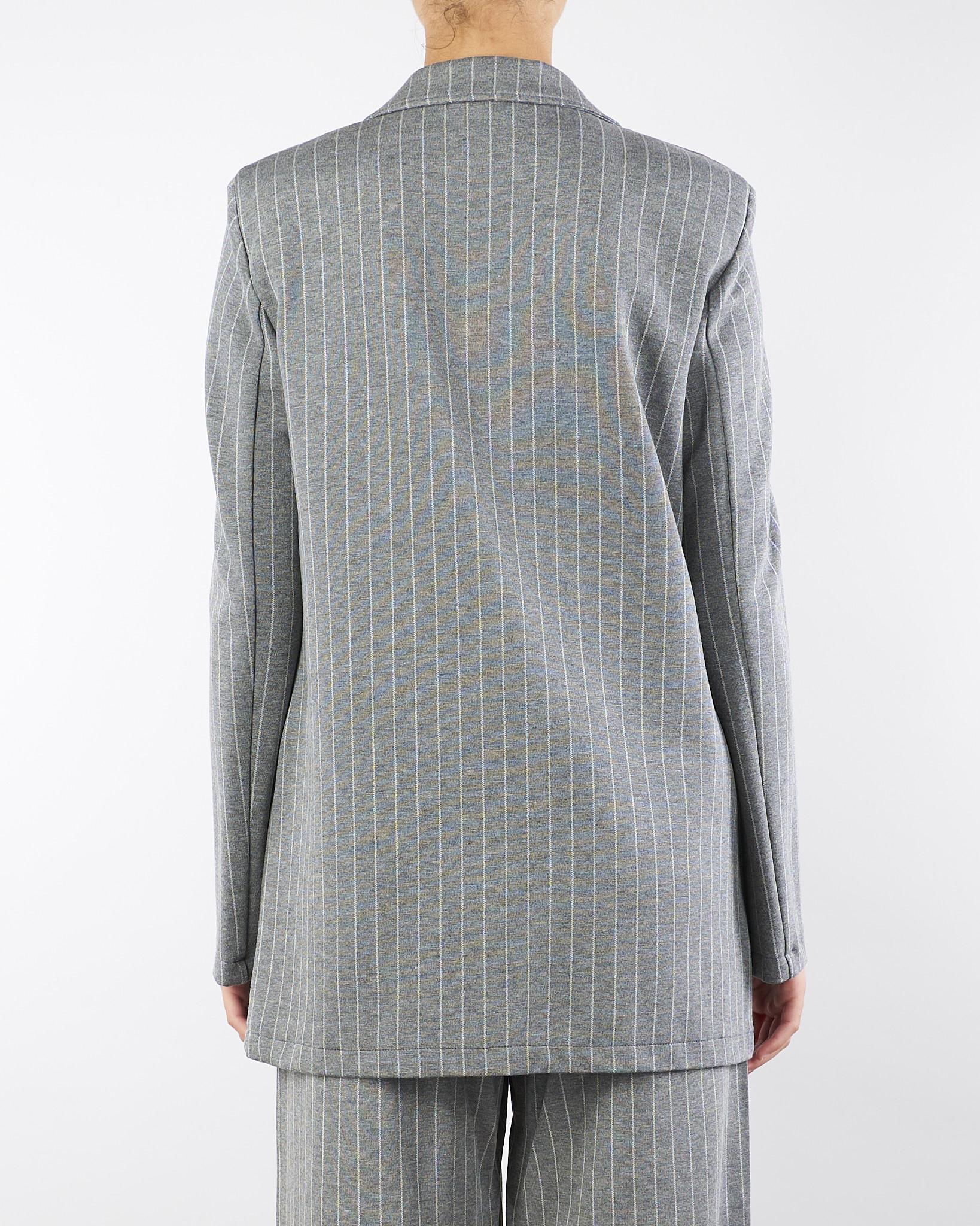 Blazer Grigio in jersey gessato MANIA 1 PENNY BLACK 