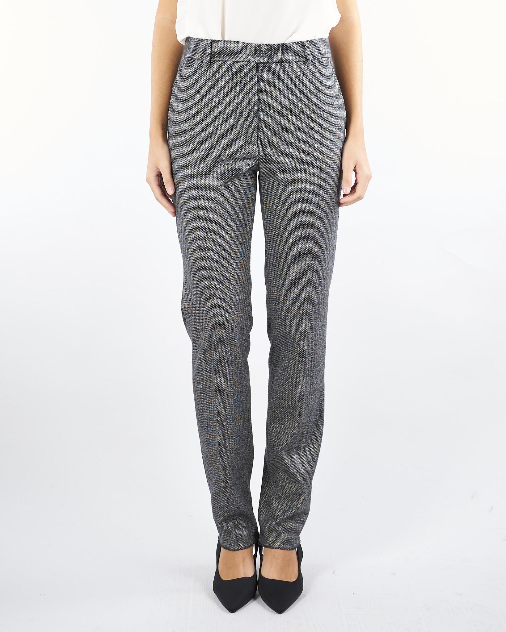 Pantalone Nero-Bianco a sigaretta in jersey NEGUS 2 MAX MARA STUDIO 