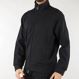 Felpa full zip in double jersey con tape logo lettering a rilievo Emporio Armani