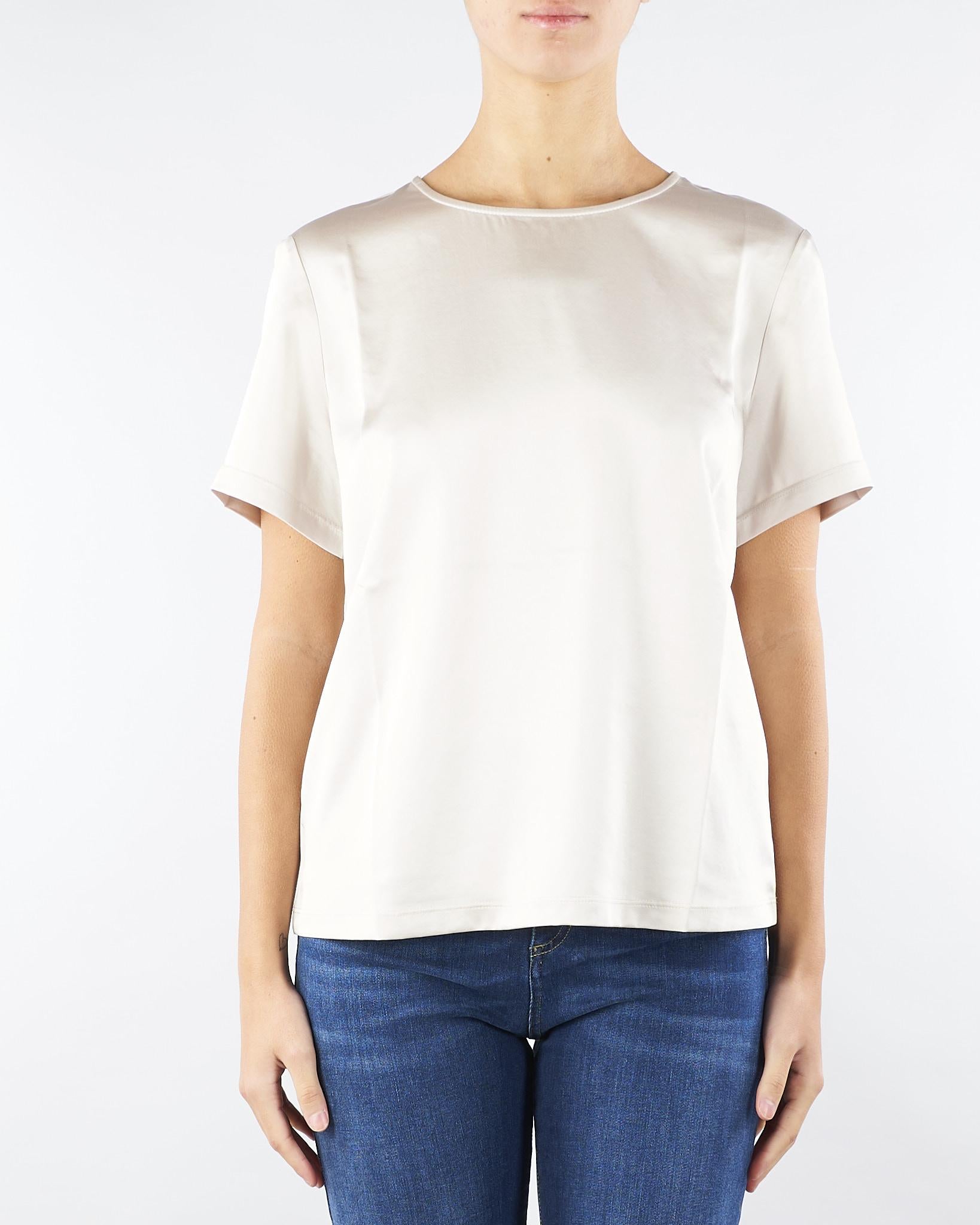 T-shirt Champagne in raso e jersey GILBERT 1 MAX MARA WEEKEND 