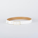 Cintura Avorio in pelle con placca logo CT78S56E2 360 ELISABETTA FRANCHI 