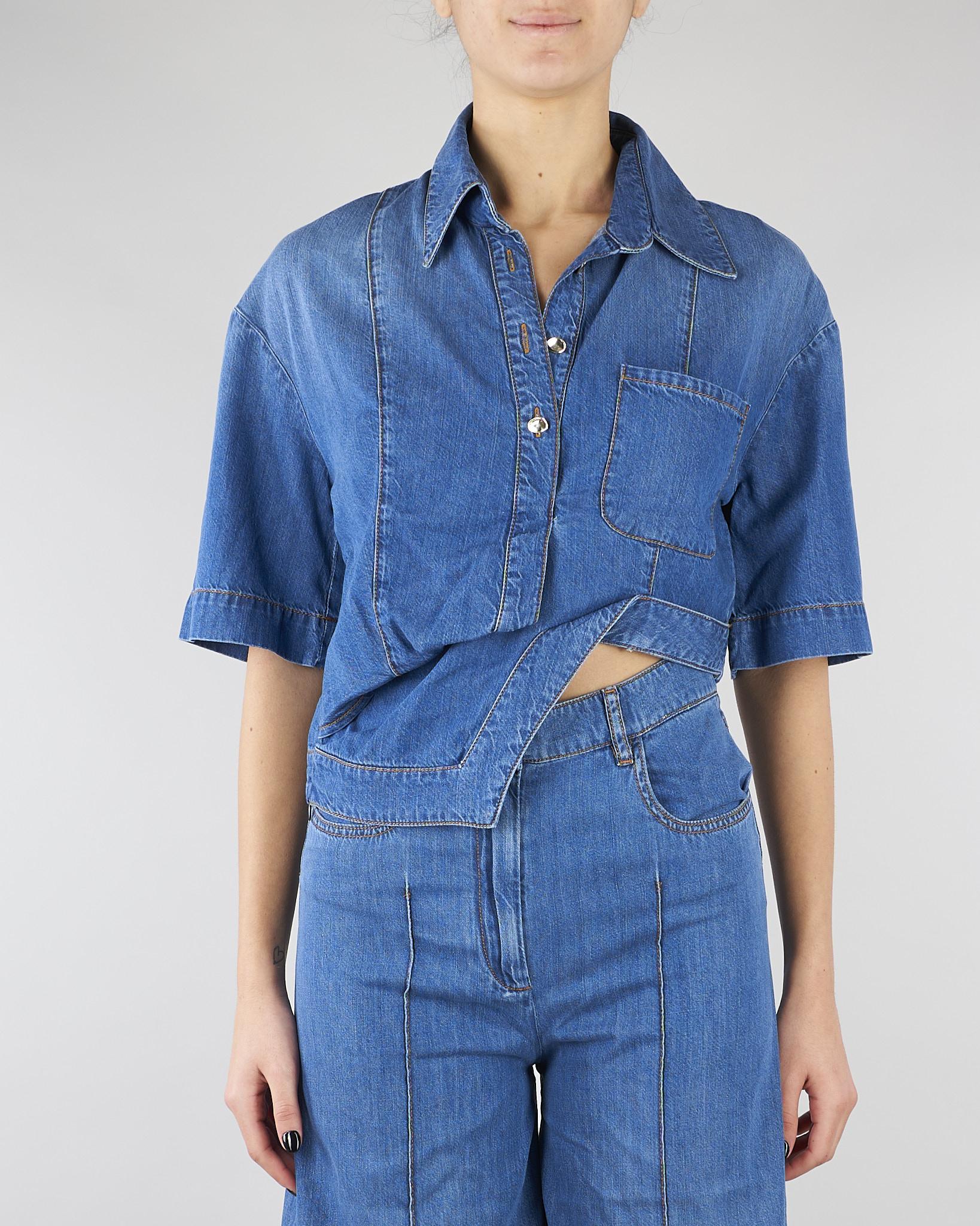 Camicia in Denim crop CAT0101C0400007 V0765 SIMONA CORSELLINI 