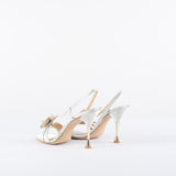 Sandali Argento con accessorio sul davanti