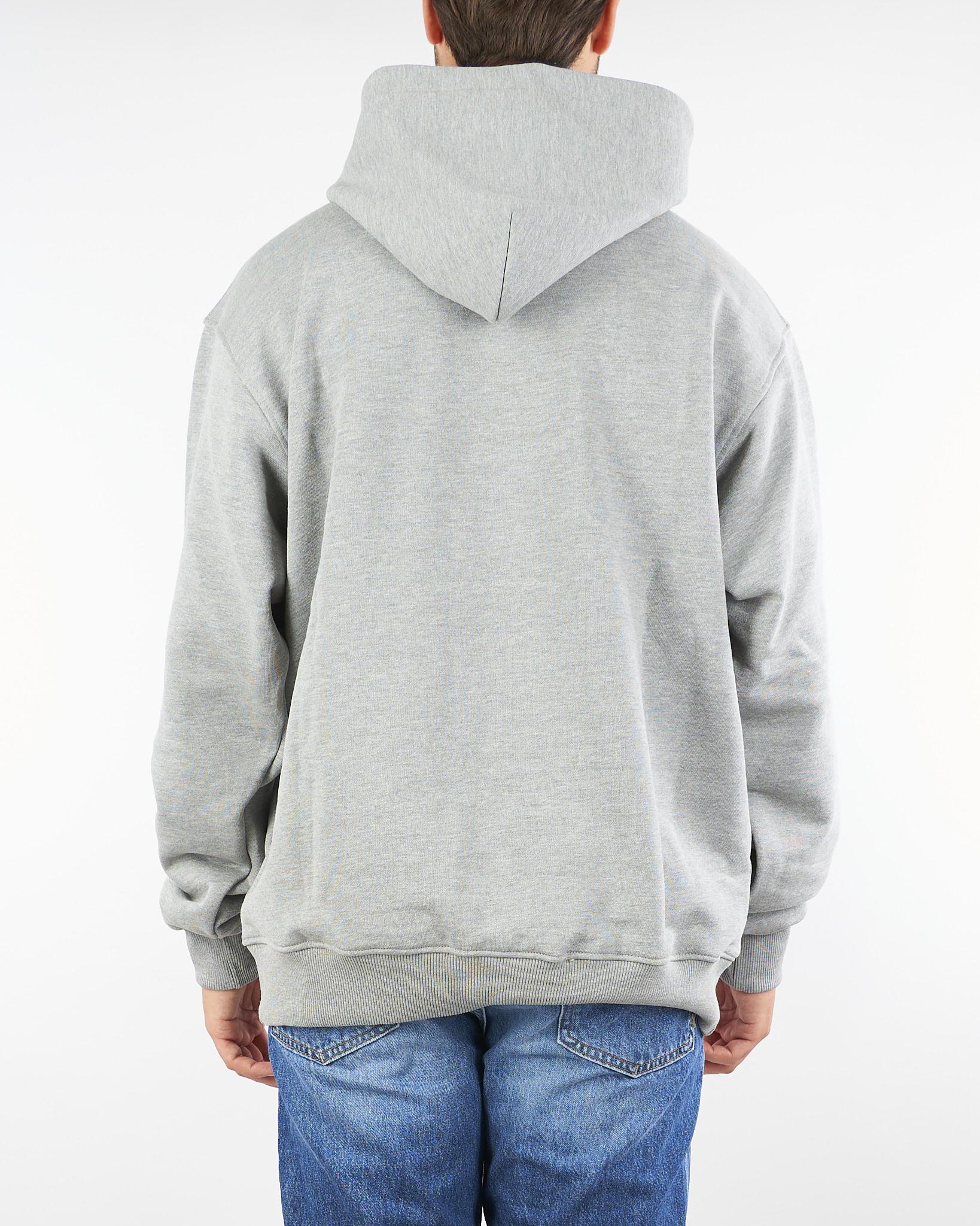 Felpa Grigio con logo e cappuccio F5PKUAHS173 101 A PAPER KID 