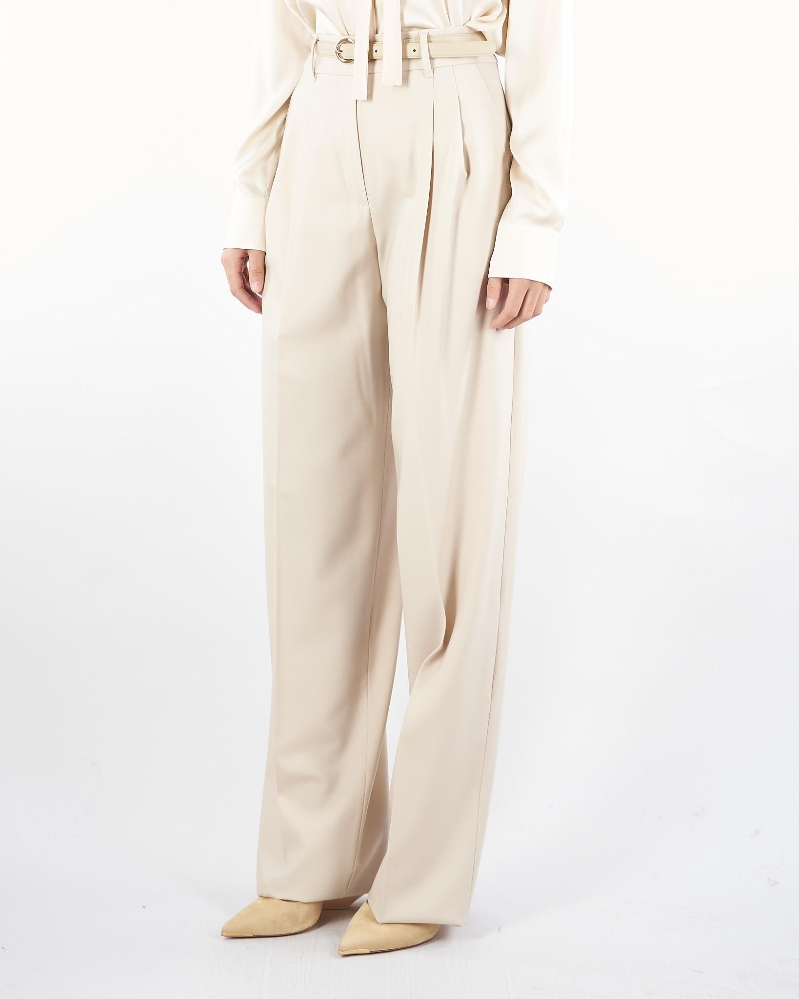 Pantalone Crema  in saglia di lana ENTRATA 18 MAX MARA STUDIO 