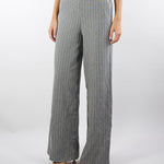 Pantaloni Grigio ampi in jersey gessati RISTORO 1 PENNY BLACK 