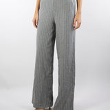 Pantaloni Grigio ampi in jersey gessati RISTORO 1 PENNY BLACK 