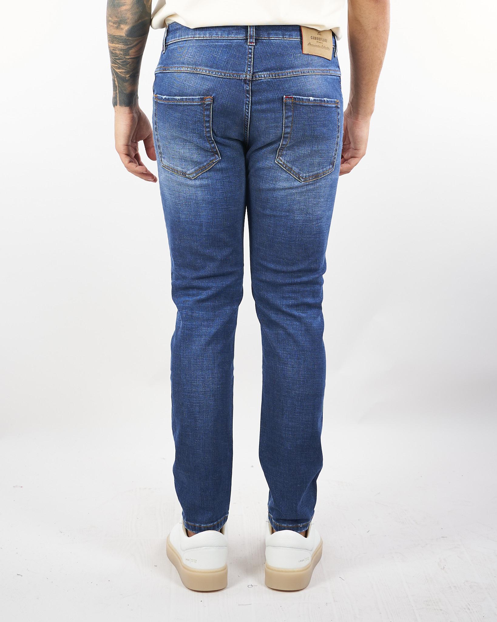 Jeans in denim con cinque tasche ROCCOVINTAGEC074D139 752 CAMOUFLAGE 