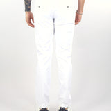 Pantalone Bianco in cotone con tasche america