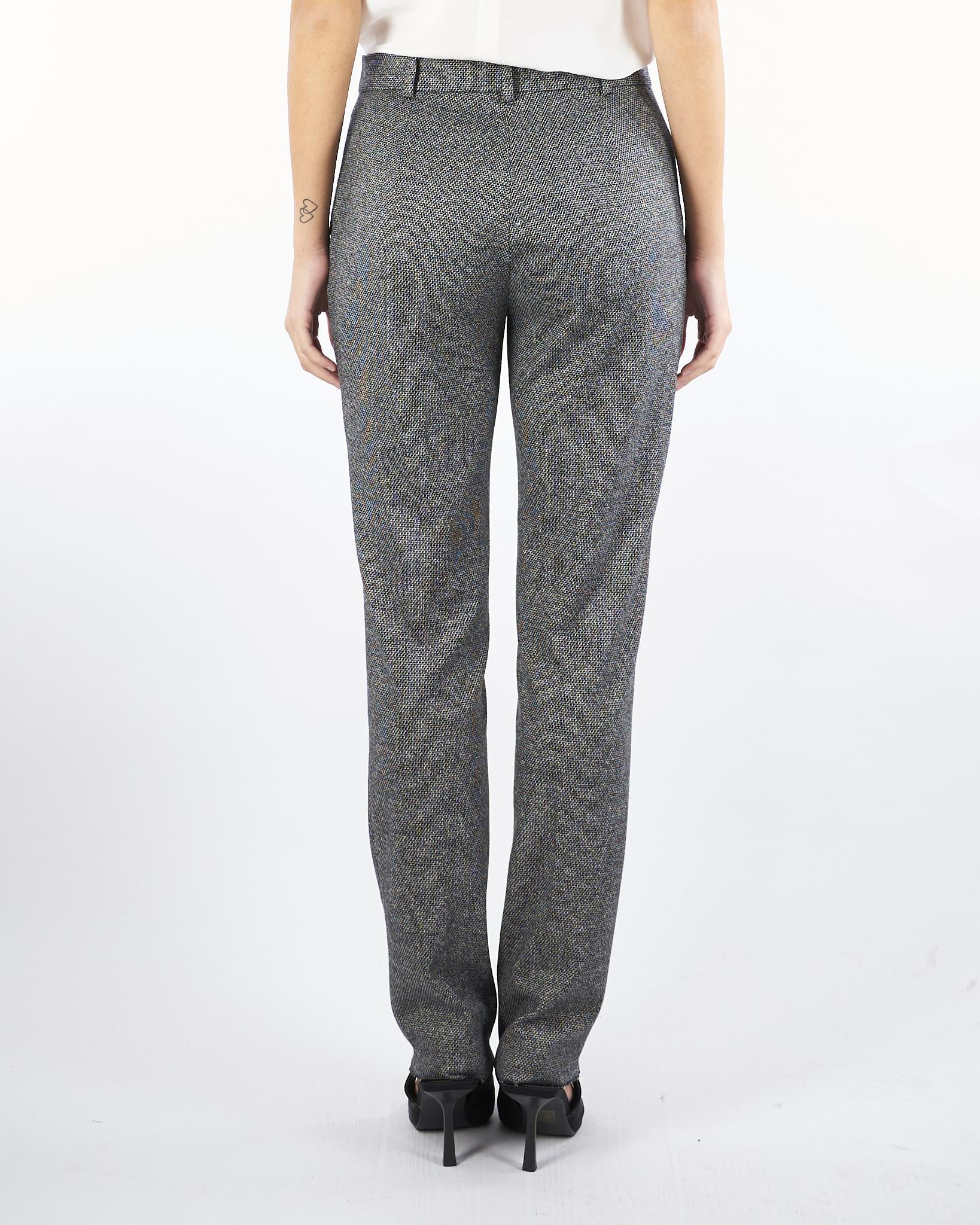 Pantalone Nero-Bianco a sigaretta in jersey NEGUS 2 MAX MARA STUDIO 