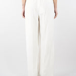 Pantaloni Bianco a palazzo ricamati TE2023 381 TWIN SET 