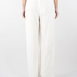 Pantaloni Bianco a palazzo ricamati TE2023 381 TWIN SET 