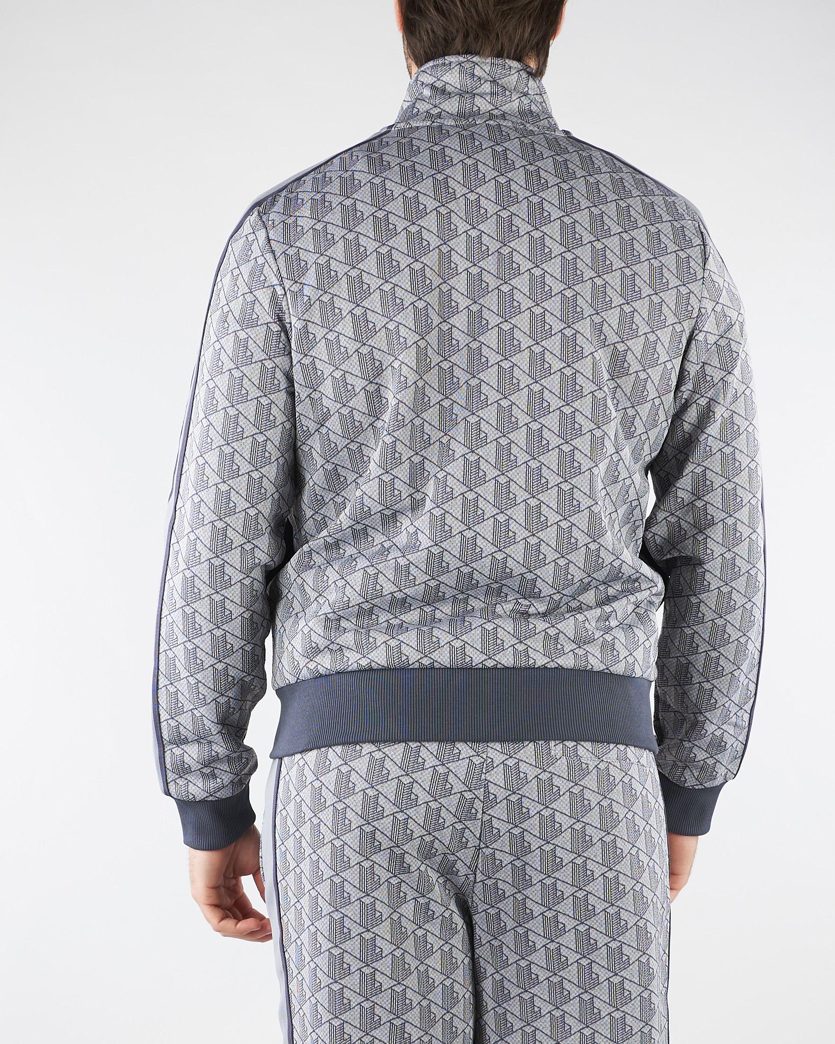 Felpa Grigio in jacquard con zip Paris SH1368 41I LACOSTE 
