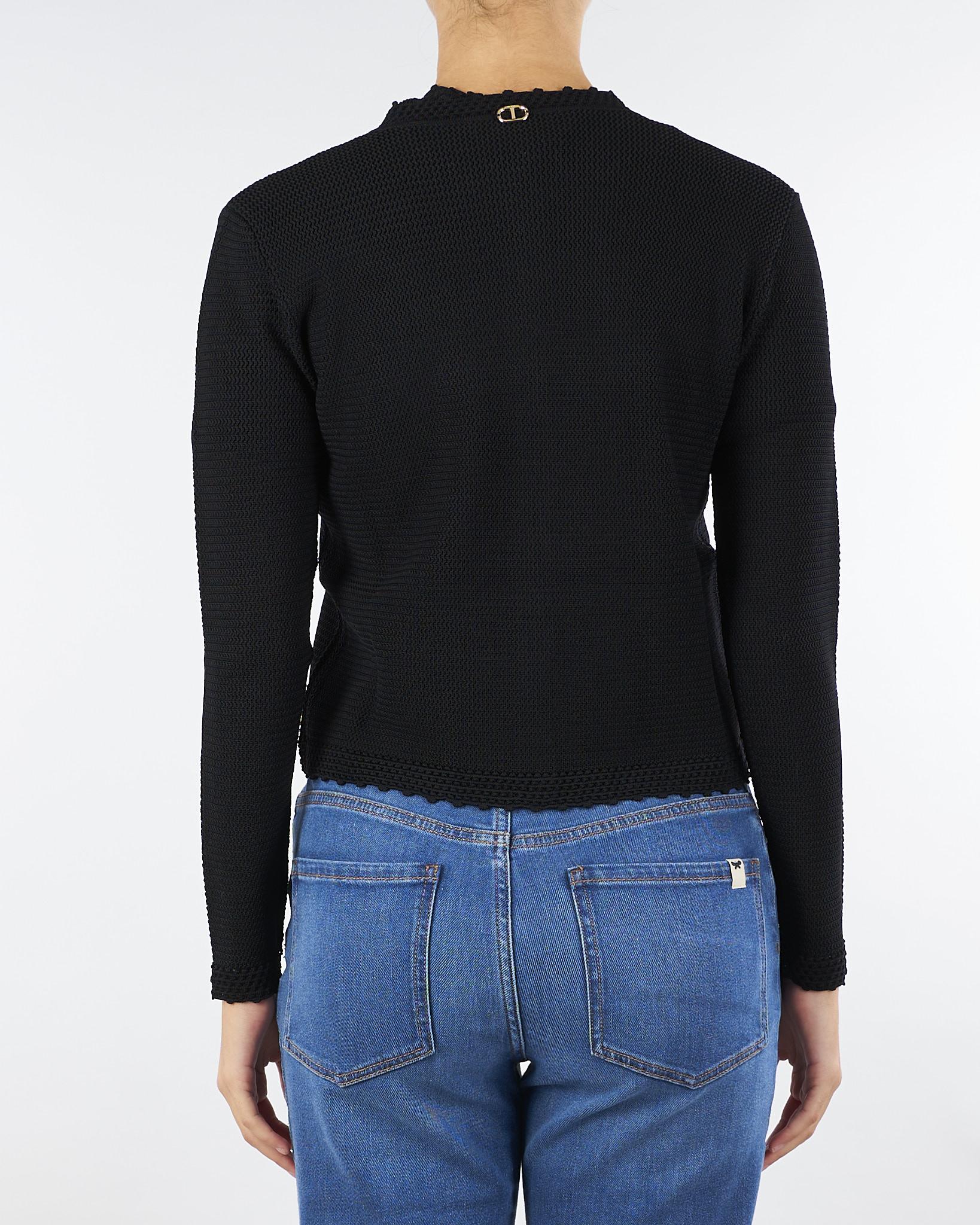 Completo Cardigan e Top Nero con ricami TP3174 6 TWIN SET 