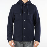 Giubbotto Blu con cappuccio in panno misto lana 3932H8409FC253738 89 MANUEL RITZ 