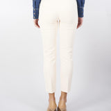 Pantaloni Burro slim in crêpe con placca logo