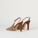 Slingback Tabacco in suede con micro borchie 7530 1 FRANCESCO SACCO 