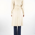 Cappotto Crema  midi doppiopetto in lana Resina RESINA 48 MAX MARA WEEKEND 