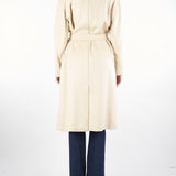 Cappotto Crema  midi doppiopetto in lana Resina RESINA 48 MAX MARA WEEKEND 
