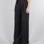 Pantalone Nero in tela di lino MSTMATERIA 35 MAX MARA STUDIO 