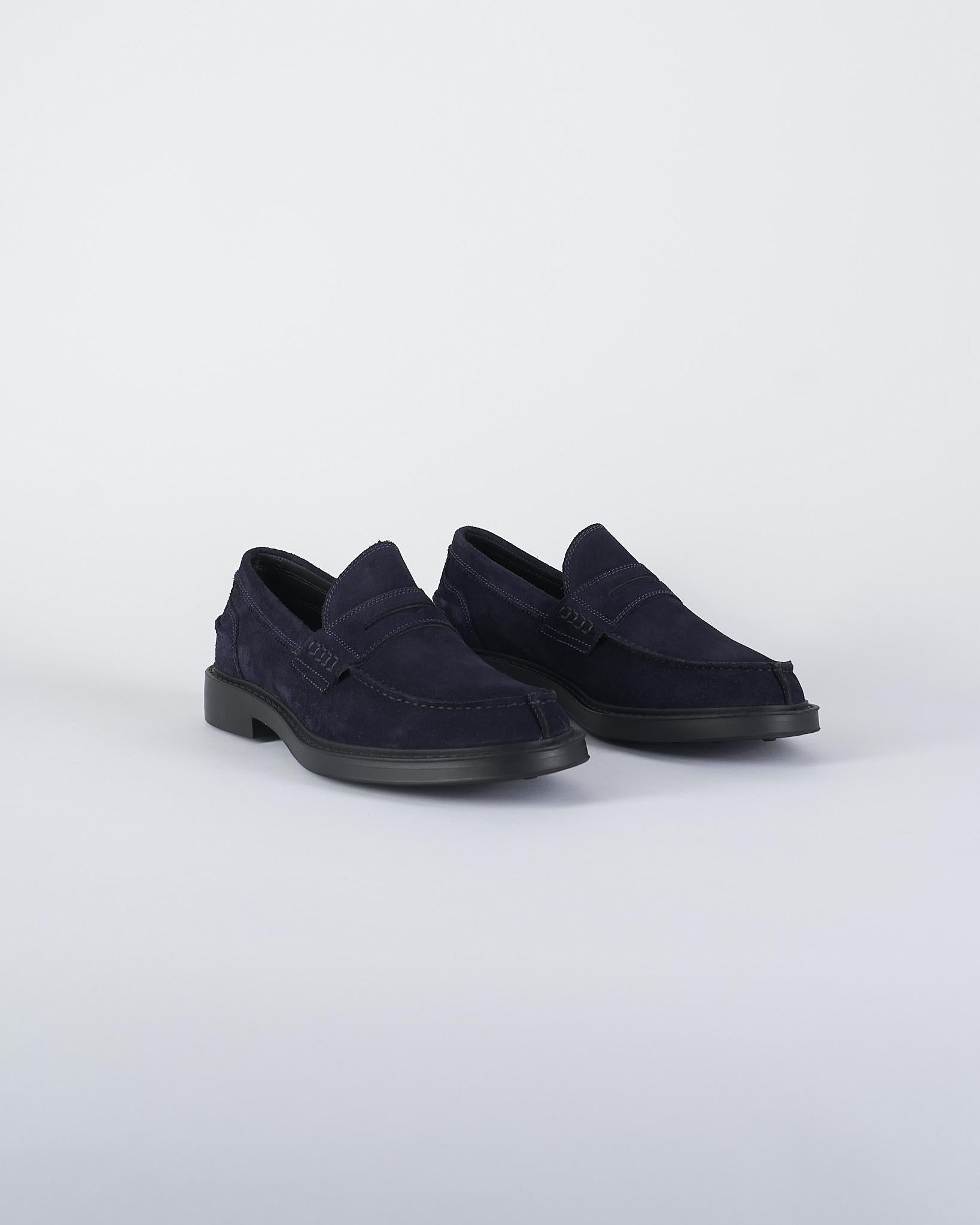 Mocassini Blu in suede 22937CVS9 89 ANTICA CUOIERIA 