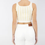 Top in viscosa con micro rouches