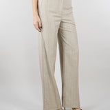 Pantalone Gessato Beige wide leg TAB0227 35 VICOLO 