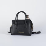 Borsa Nero con logo e foulard D47ES010E2F MF099 ERMANNO BY ERMANNO SCERVINO 