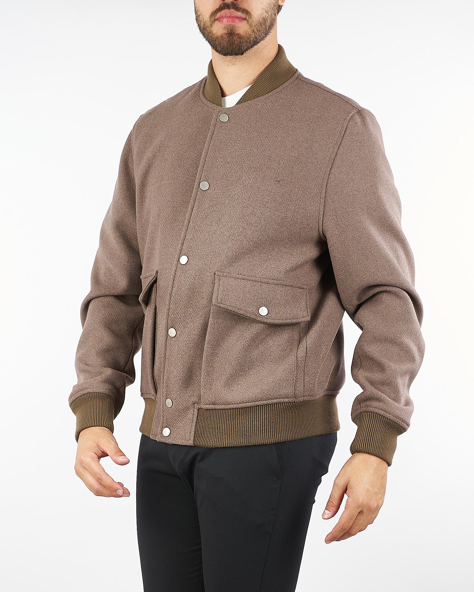 Giubbotto Bomber Tortora in lana GIU3469 30 I'M BRIAN 