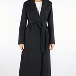 Cappotto Nero in drap di pura lana LORIANA 13 MAX MARA STUDIO 