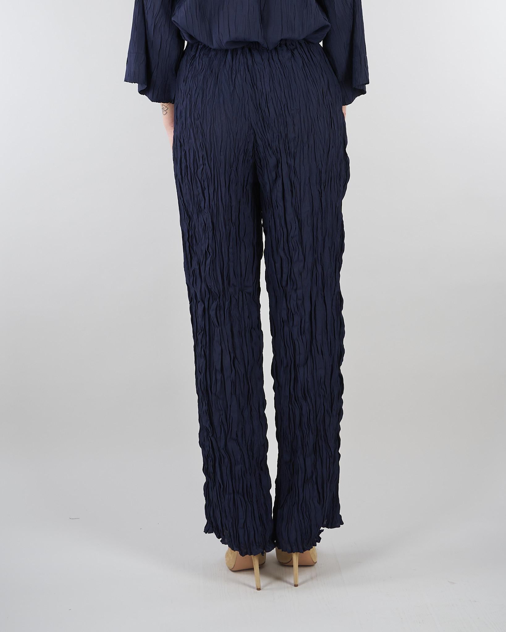 Pantalone Blu dritto con elastico in vita SP5PR004 3000 ICONA 
