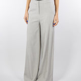 Pantalone Grigio a gamba larga vita alta