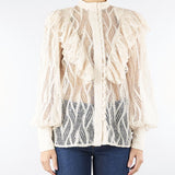 Camicia Panna in pizzo con rouches ACT15175CA0602 3 ACTUALEE 