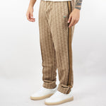 Pantalone Beige in felpa jacquard monogram con logo XH1440 6IR LACOSTE 