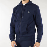 Felpa con cappuccio in pile con zip Lacoste