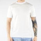 T-shirt Bianco in misto lyocell e cotone con logo al fondo EM006691AF10017 U0003 EMPORIO ARMANI 
