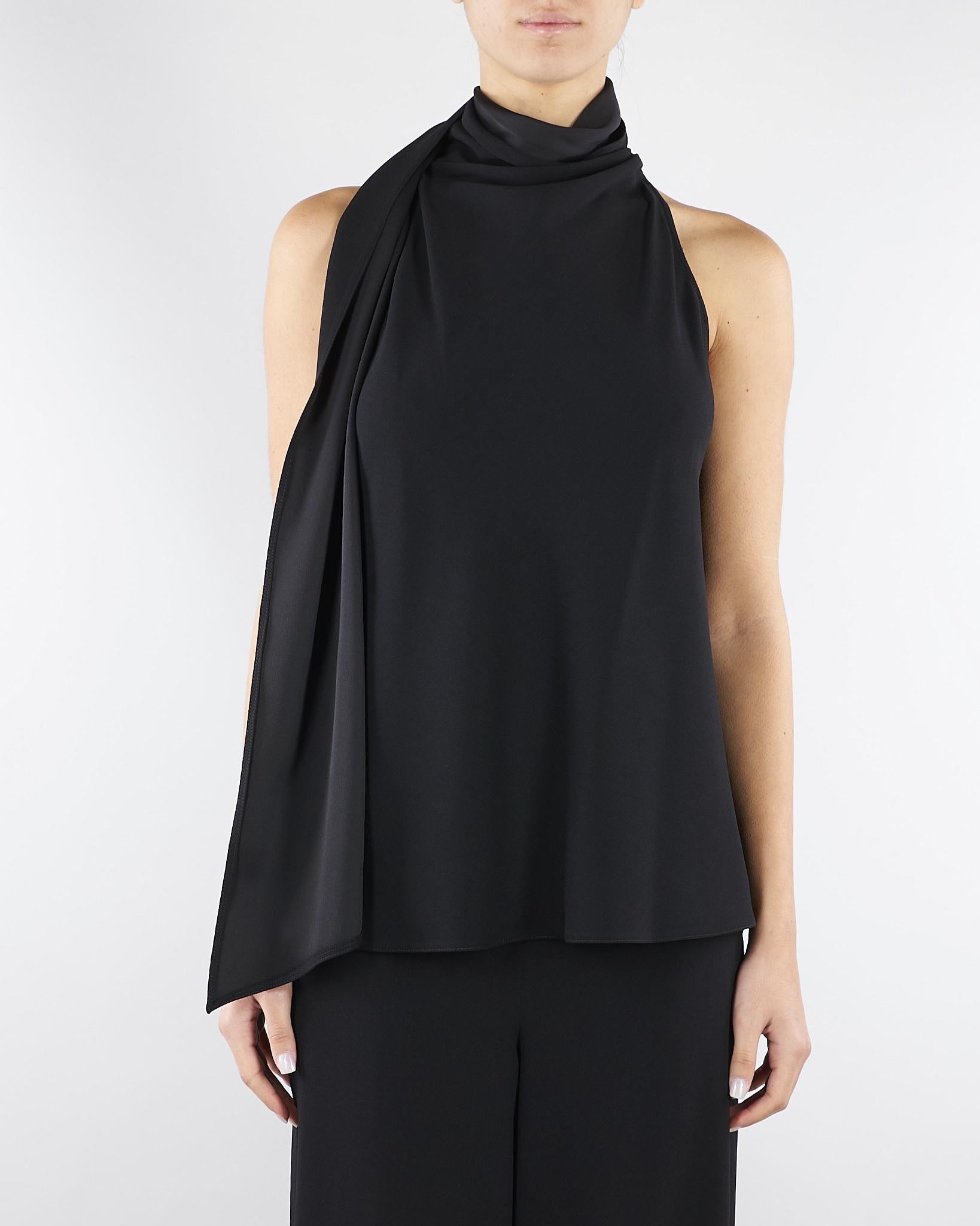 Top all'americana Nero in envers satin MLTDALMATA 2 MARELLA 