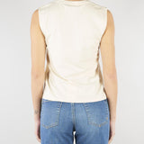 Top Crema in jersey con pizzo RA6152J5003 21406 BLUGIRL 