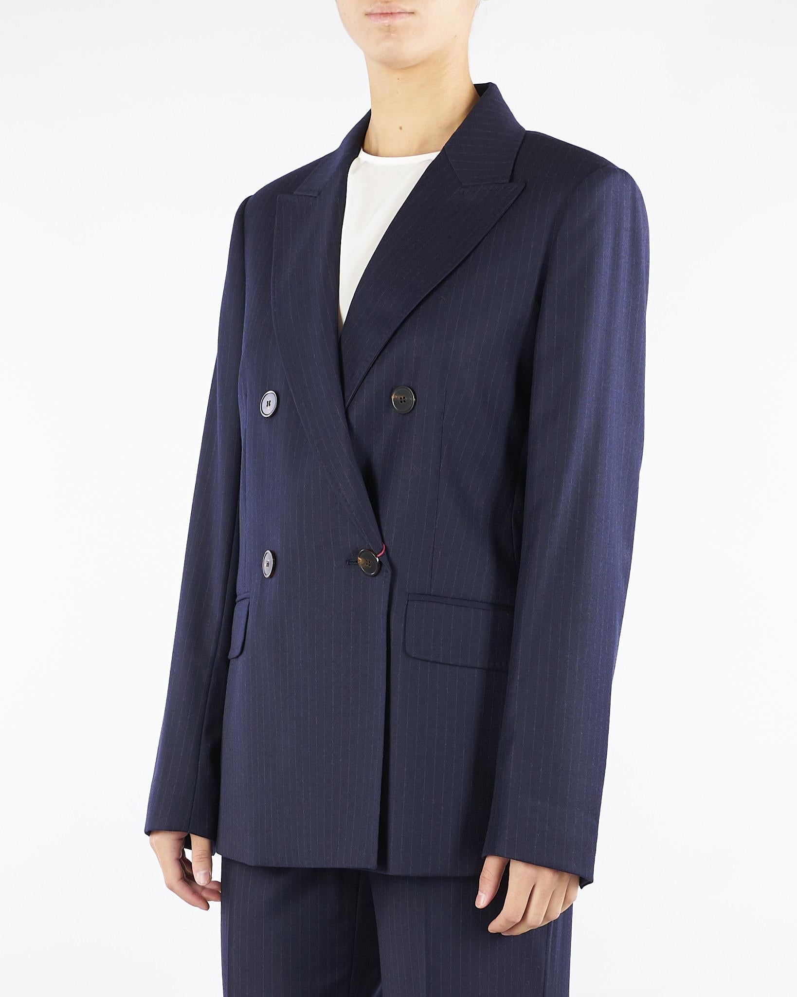 Blazer Blu doppiopetto in flanella PUCCI 13 MAX MARA STUDIO 