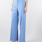 Pantalone palazzo Azzurro in tela di lana WKDVISIVO 5 MAX MARA WEEKEND 