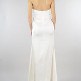 Abito Panna in satin con drappeggio SS260381 2 ELEH 