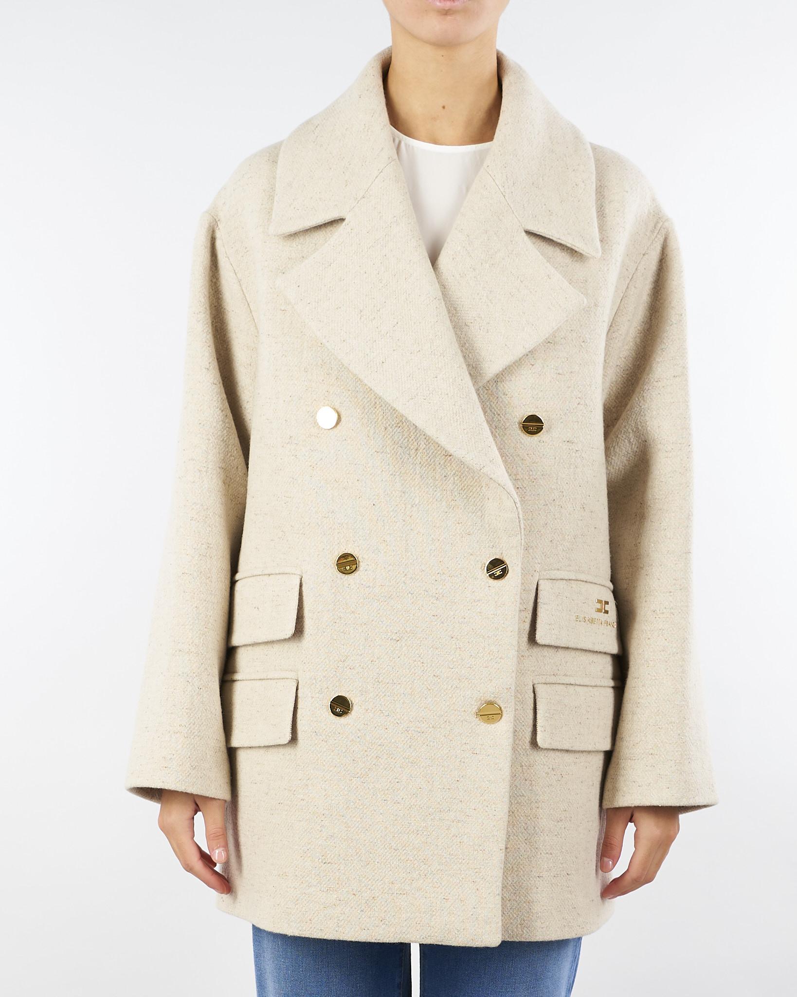Caban Milk in panno di lana CP01156E2 DZ9 ELISABETTA FRANCHI 