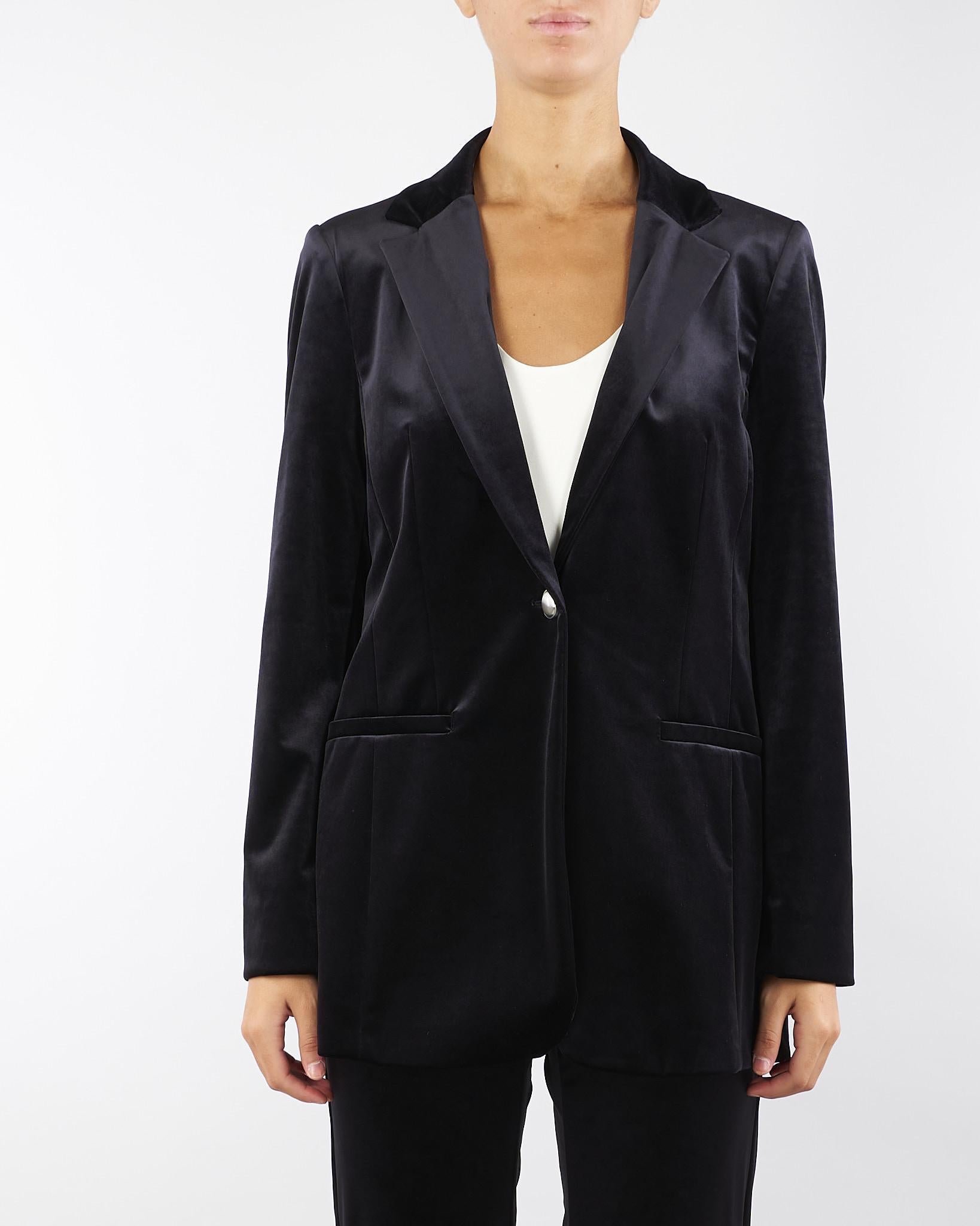Blazer Nero in jersey velluto LUCIA 3 PENNY BLACK 
