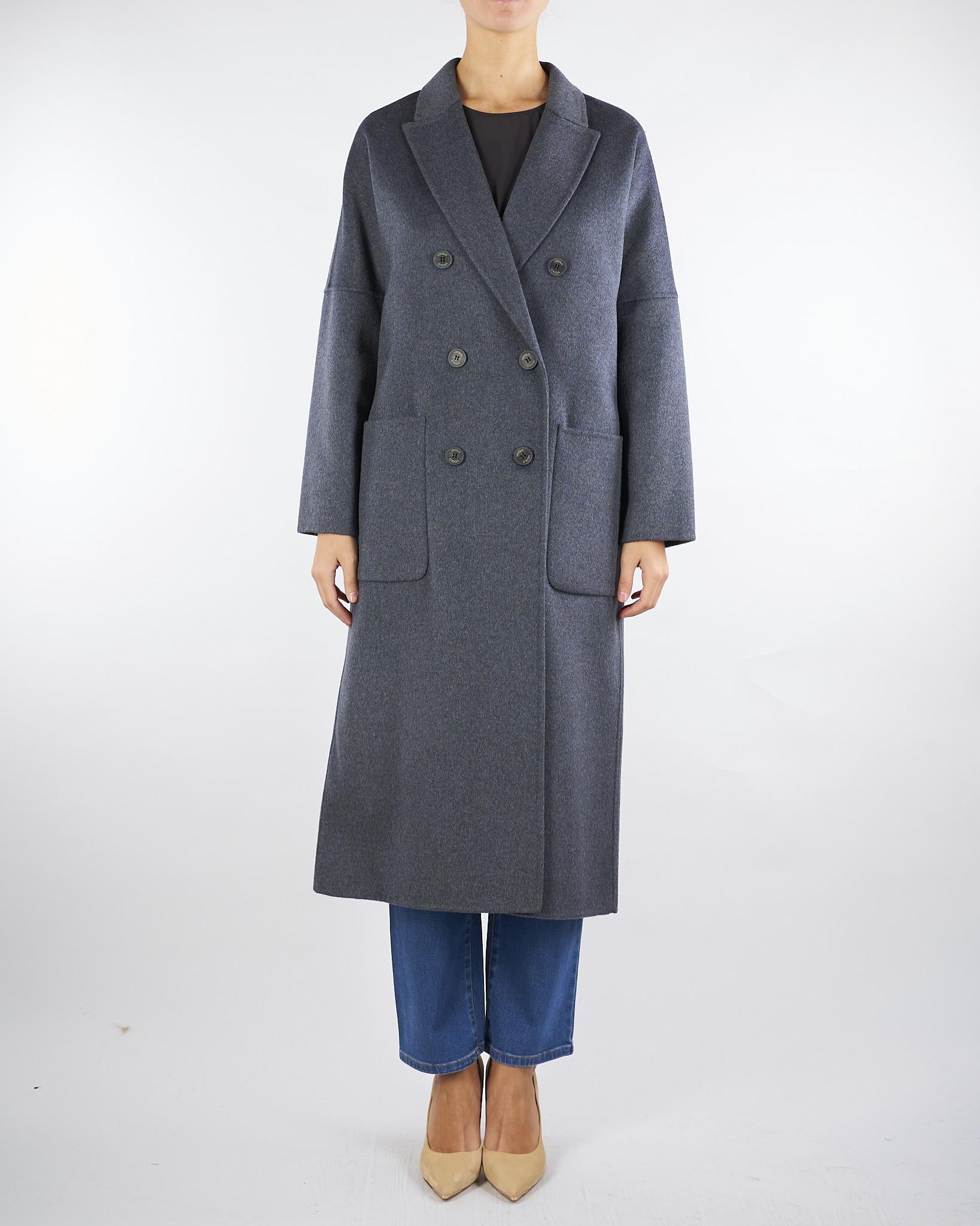 Cappotto Antracite Doppiopetto Basic Lungo TF0001 195 VICOLO 