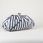 Pasticcino Bag Blu-Bianco  large in cotone a righe WKACACHI 3 MAX MARA WEEKEND 