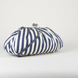 Pasticcino Bag Blu-Bianco  large in cotone a righe WKACACHI 3 MAX MARA WEEKEND 
