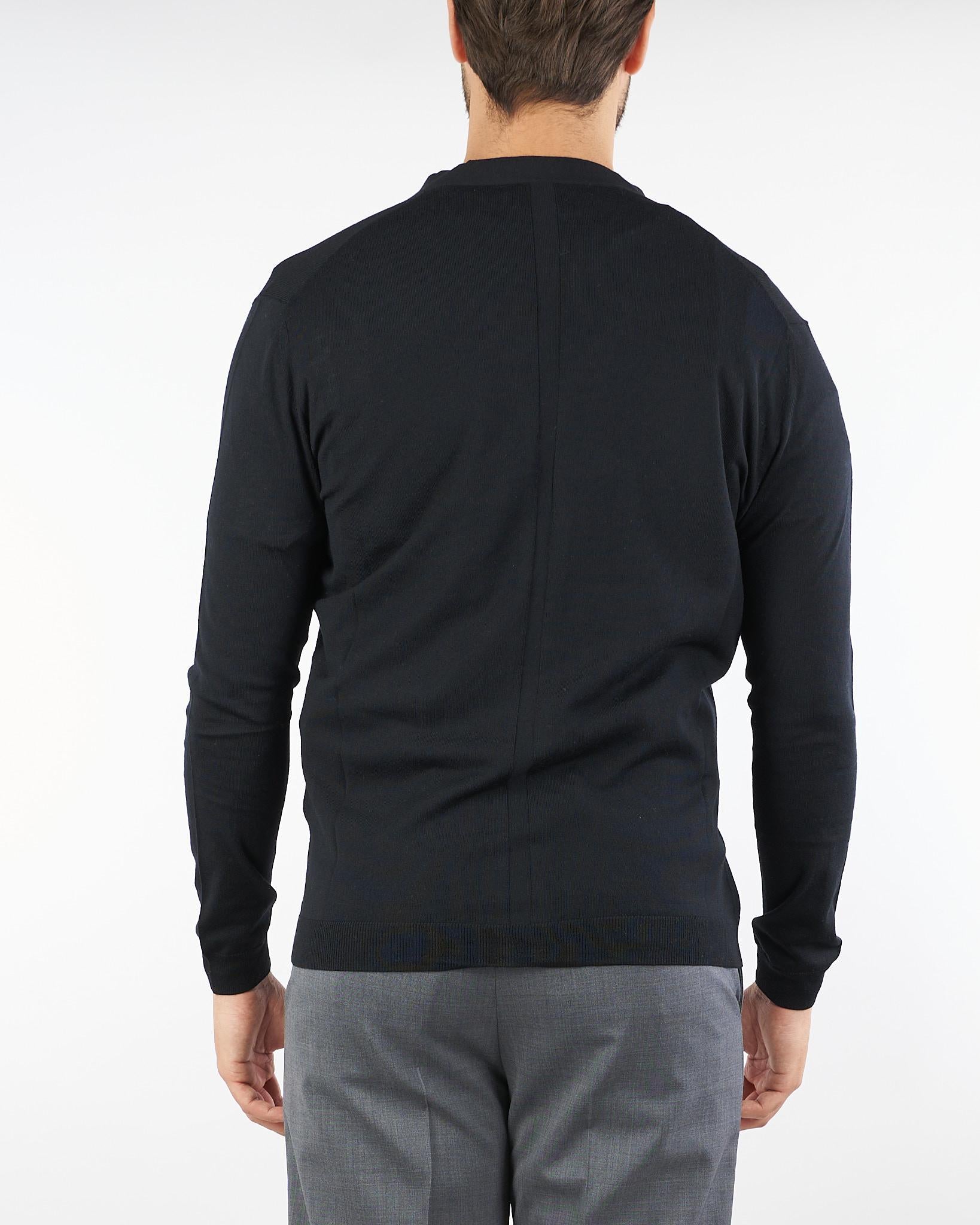 Cardigan Nero in lana extrafine L1MFW25266729 D001 LOW BRAND 