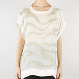 Blusa Panna con micro paillettes SP5PR001 1041 ICONA 