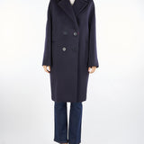 Cappotto Blu over in lana AGENDA 10 MAX MARA STUDIO 