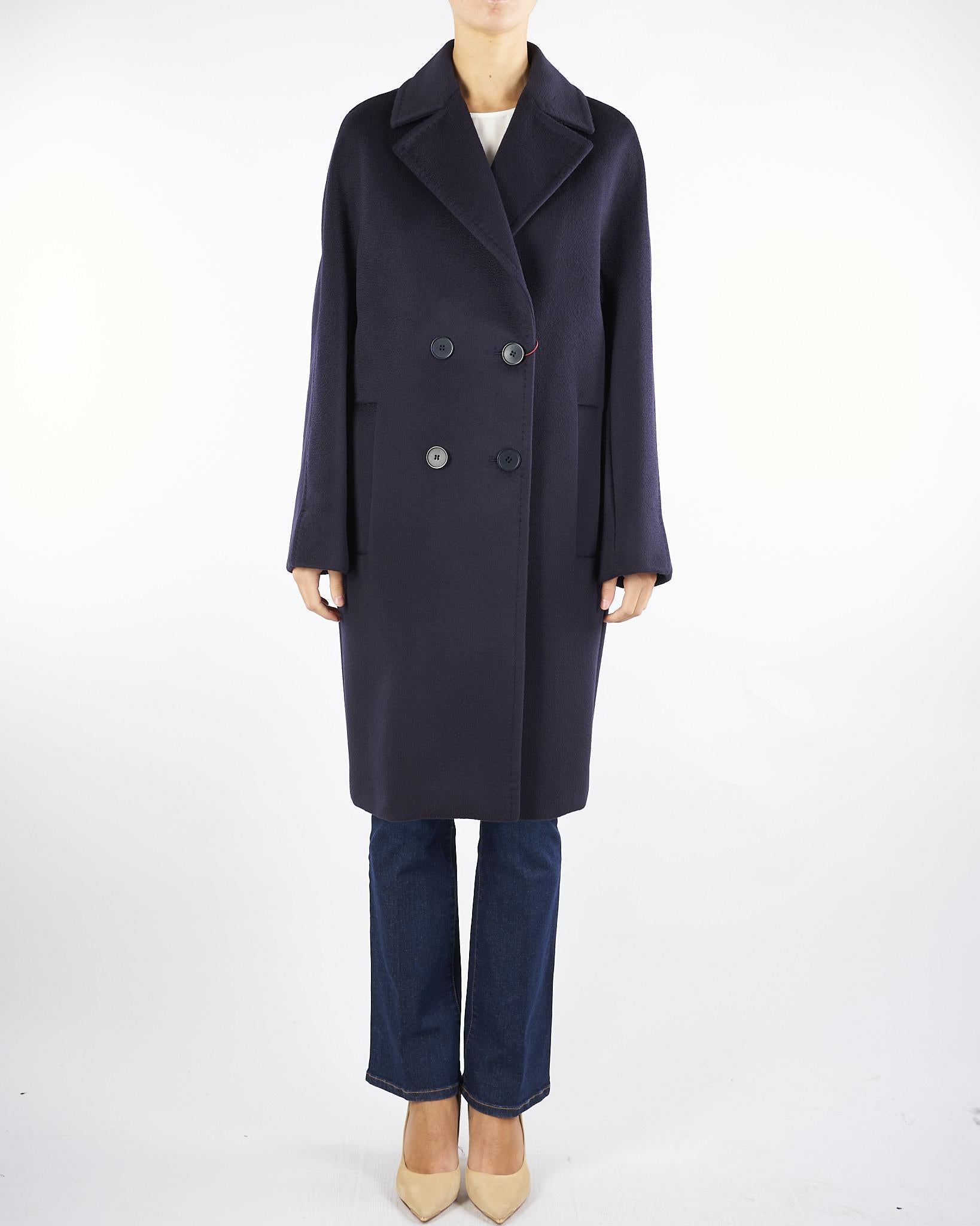 Cappotto Blu over in lana AGENDA 10 MAX MARA STUDIO 